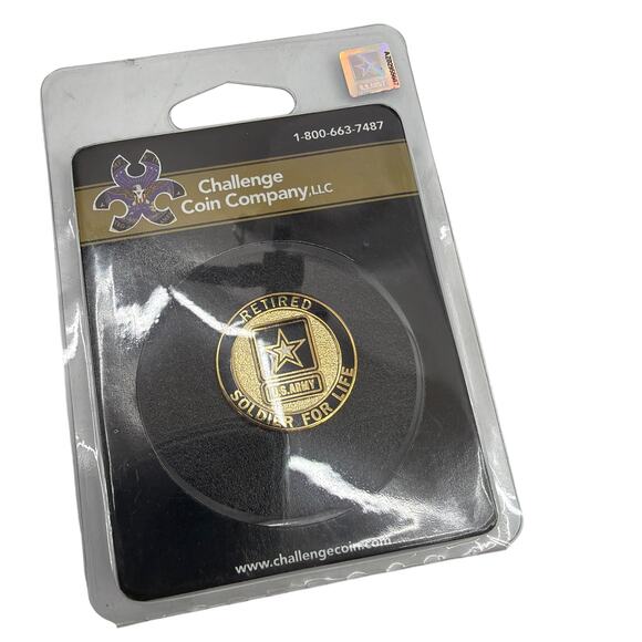 Challenge Coin Company U.S. Army Retired Soldier For Life Lapel Pin CC-1742E - Picture 1 of 3